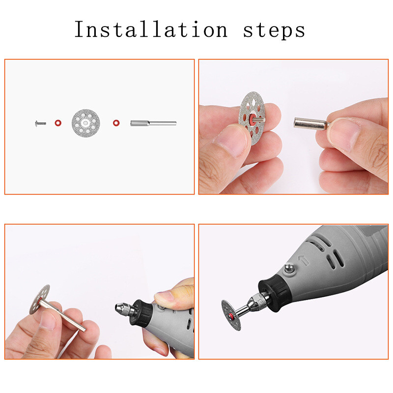30Pcs Cutting Wheel Set Drill for Dremel Rotary Tool Accessories w/ 1/8″ Mandrel