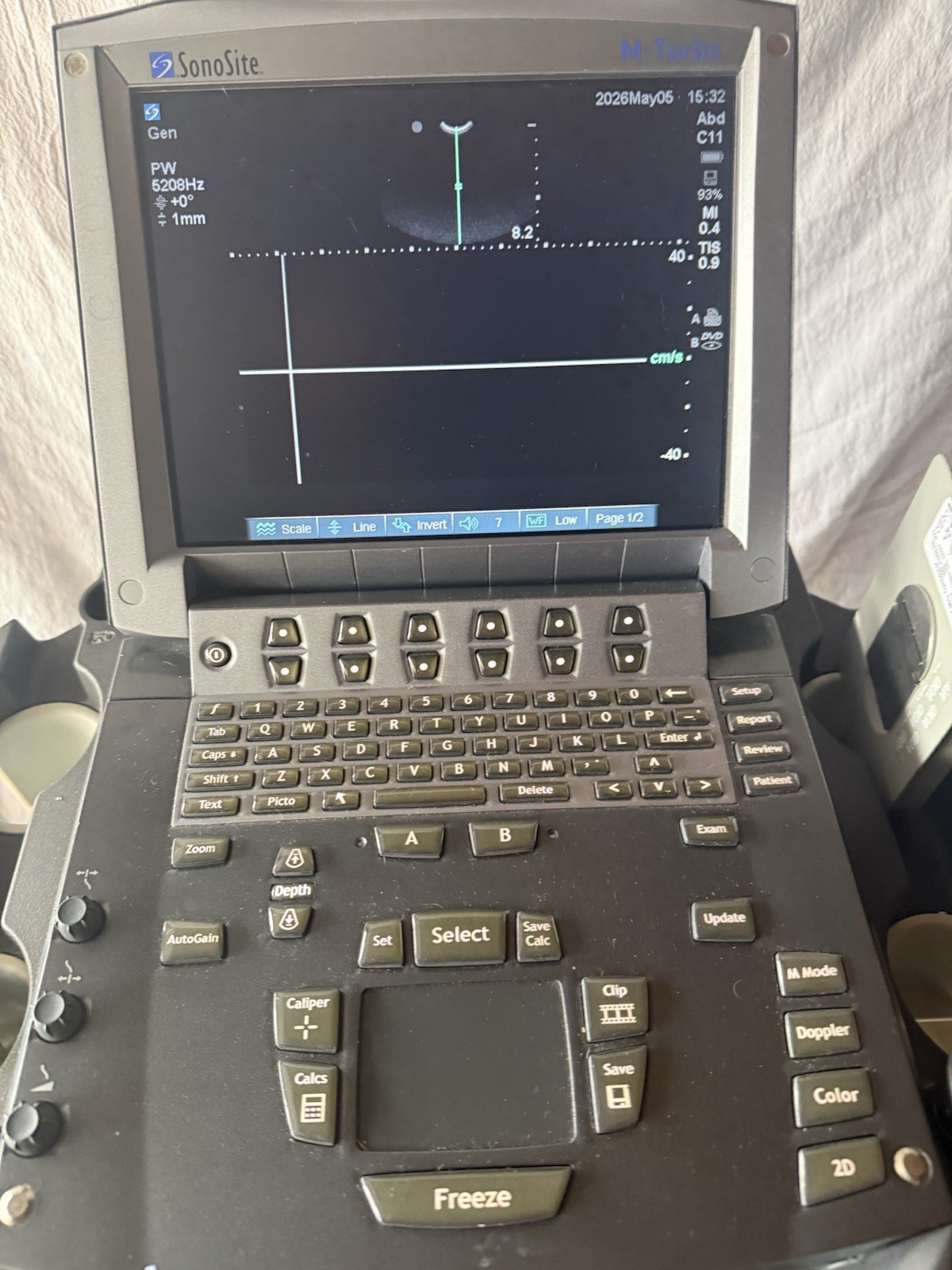SonoSite M-turbo Portable Vet Ultrasound w/ C11x & P21x Transducer Probe