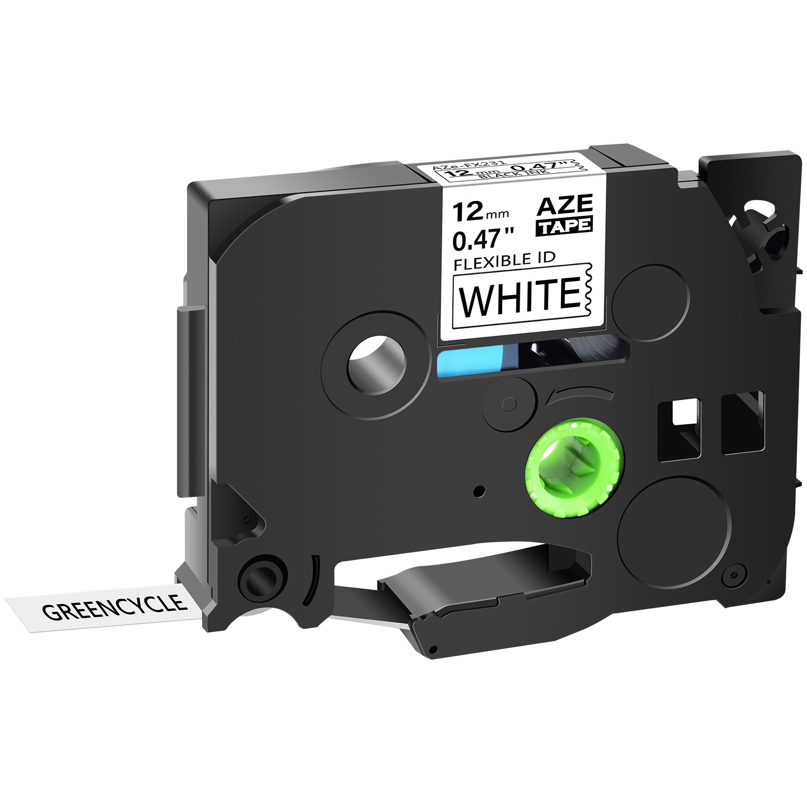 2 PK Black on White Compatible Brother TZeFx231 Tz Tze Fx231 Flexible Label Tape