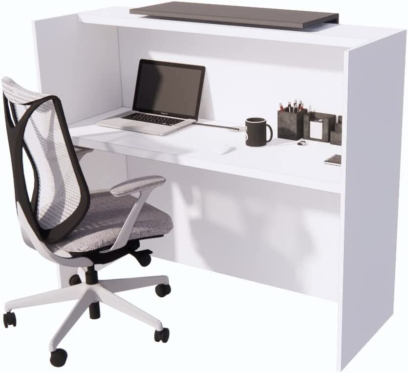 Reception Front Desk Counter Top, Laminate Desktop, Standing Table for Salon