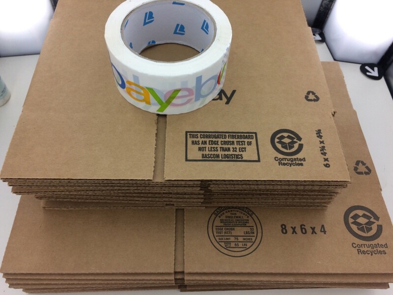 eBay Branded Shipping Shipping Supplies Starter Kit Boxes Tape Tissue Paper Lot