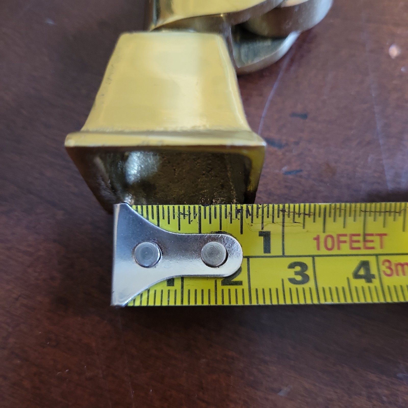 Set of 3 Brass Swivel Casters w Screws EXTRA Small 3/4″ Square Cup 2″ Tall Appx