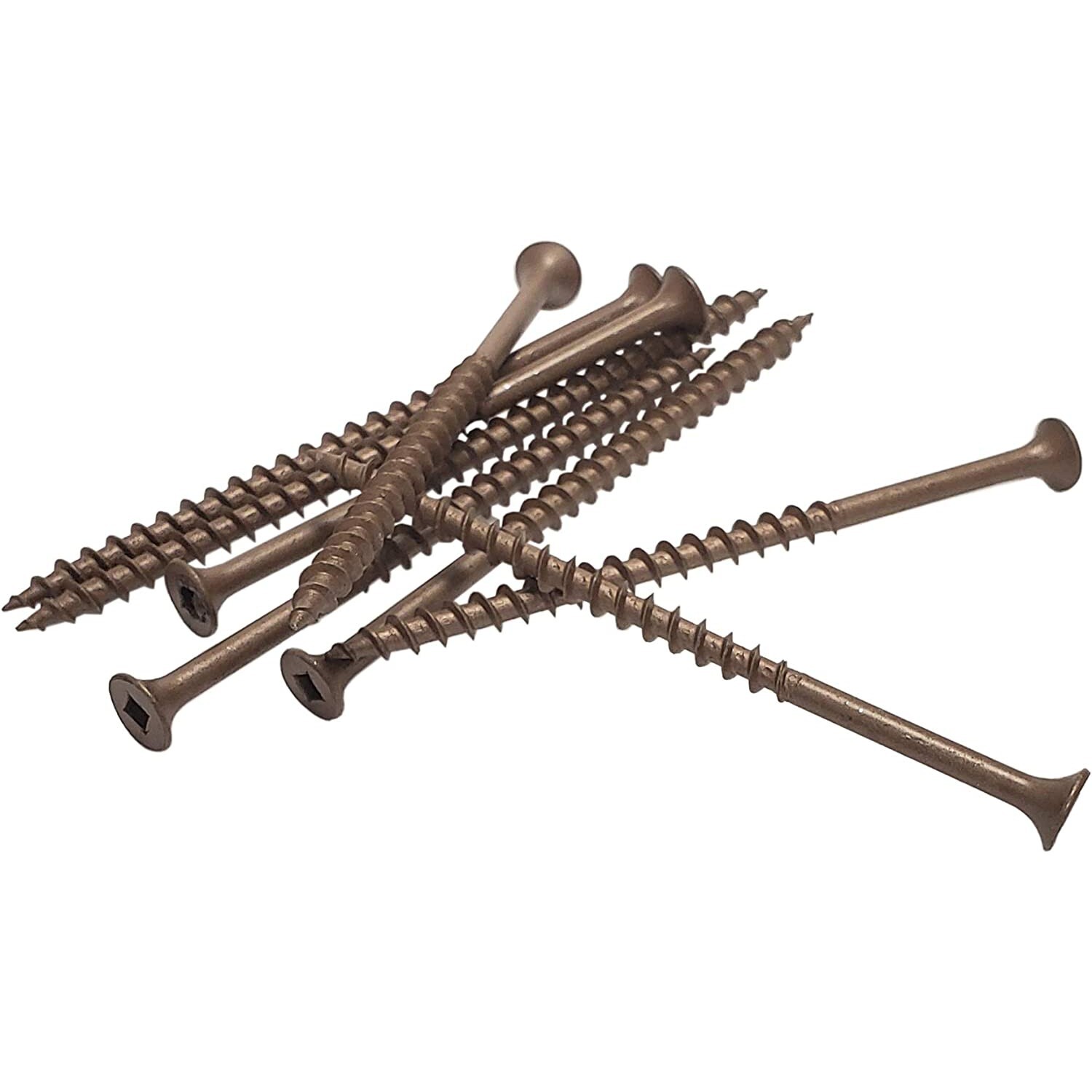 #10 x 3 1/2″ Deck Screws | Square Drive | Bugle Head | Brown Ruspert | 250pcsBOX
