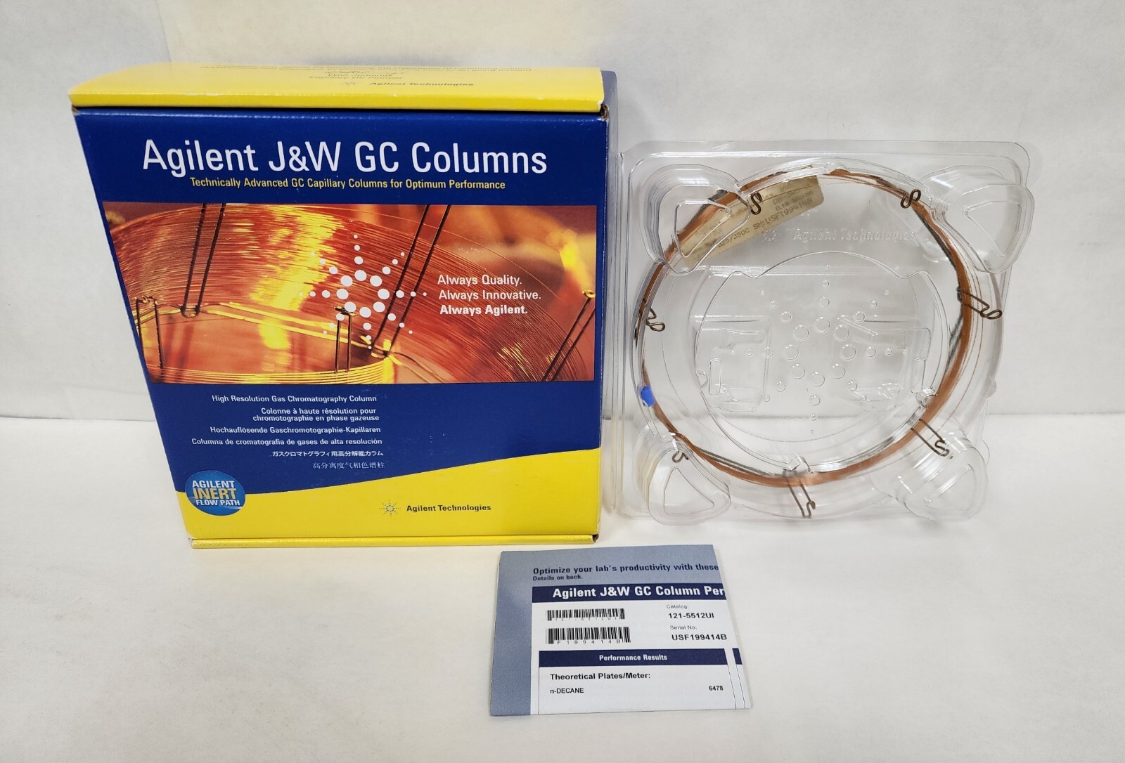Agilent J&W 121-5512UI DB-5MS Ultra Inert, 10m, 0.18mm, 0.18µm, GC Column