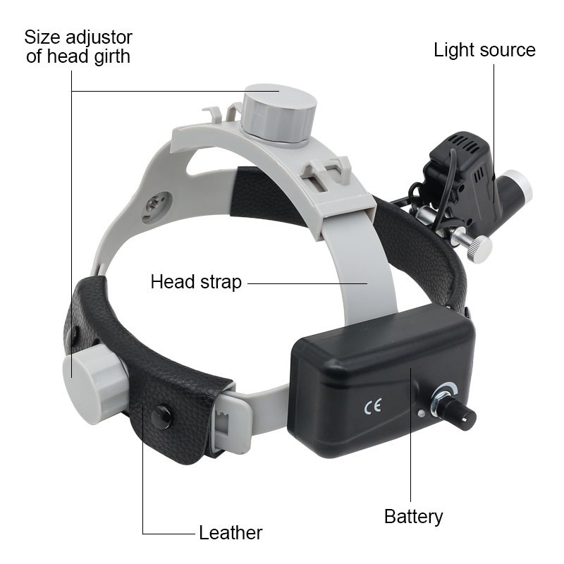 5W LED Dental Medical Head Light ENT Specific Black with Aluminum Box US STOCK