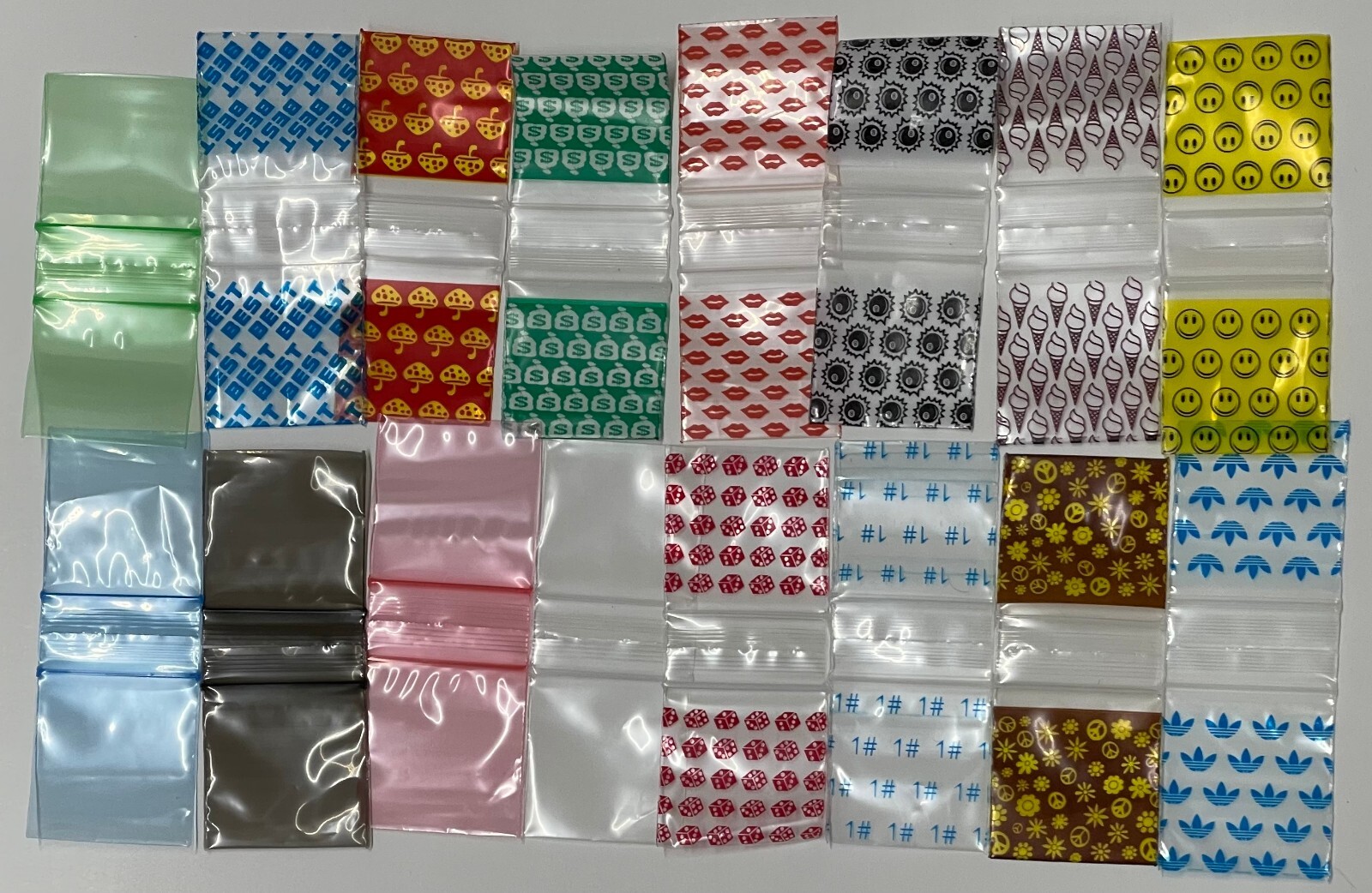 Apple Baggies #1515 (1,000) ASSORTED DESIGNS (10 Packs With 100 In Each Pack!)