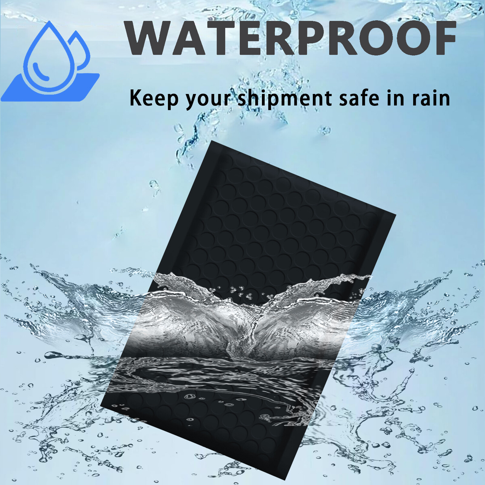 #000 4×8 (4×7) Poly Bubble Padded Envelopes Mailers Shipping Bags BLACK 50 PCS