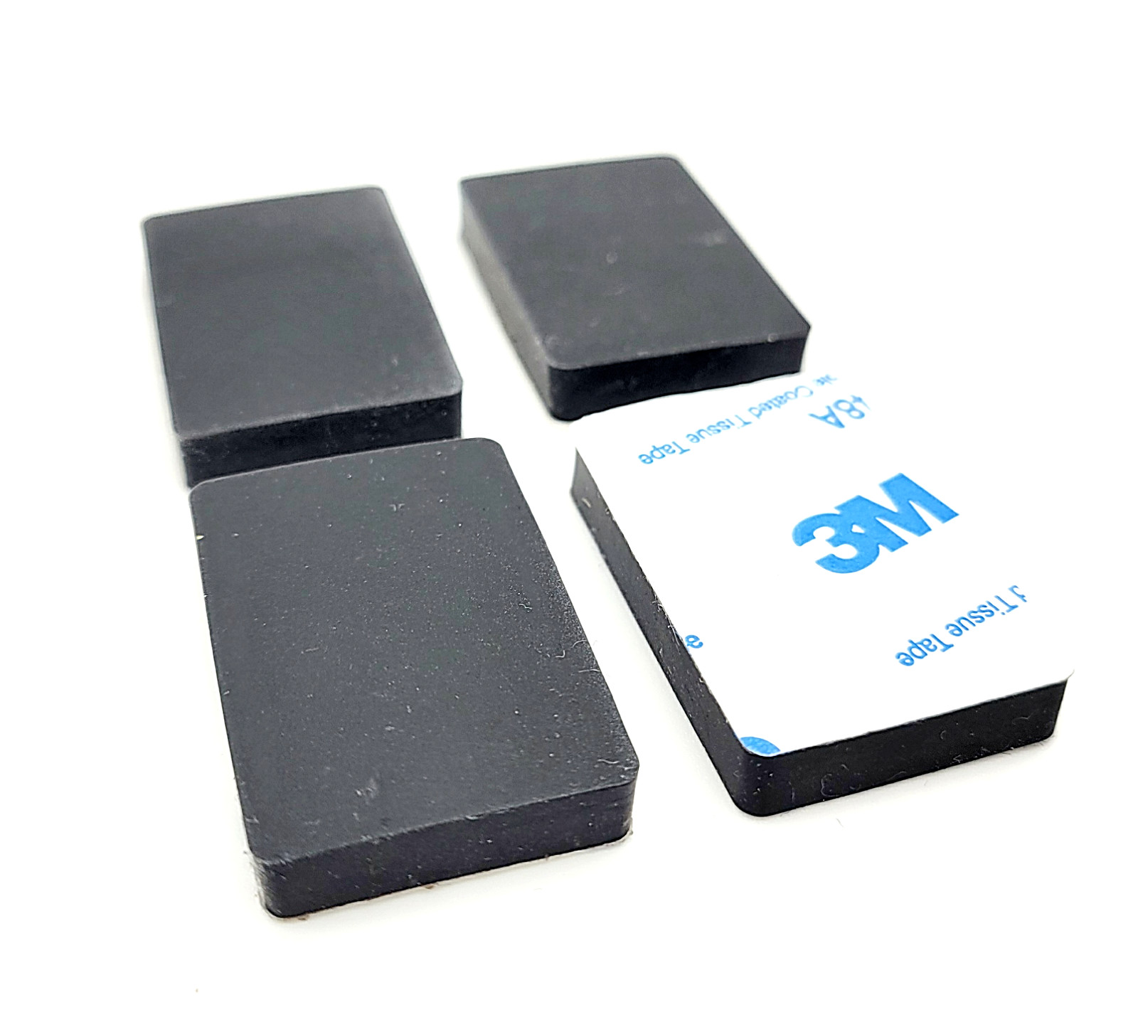 1 1/2″ x 1″ Rectangle Stick on Rubber Feet Bumpers 3/16″ Thick 3M Backed Pads