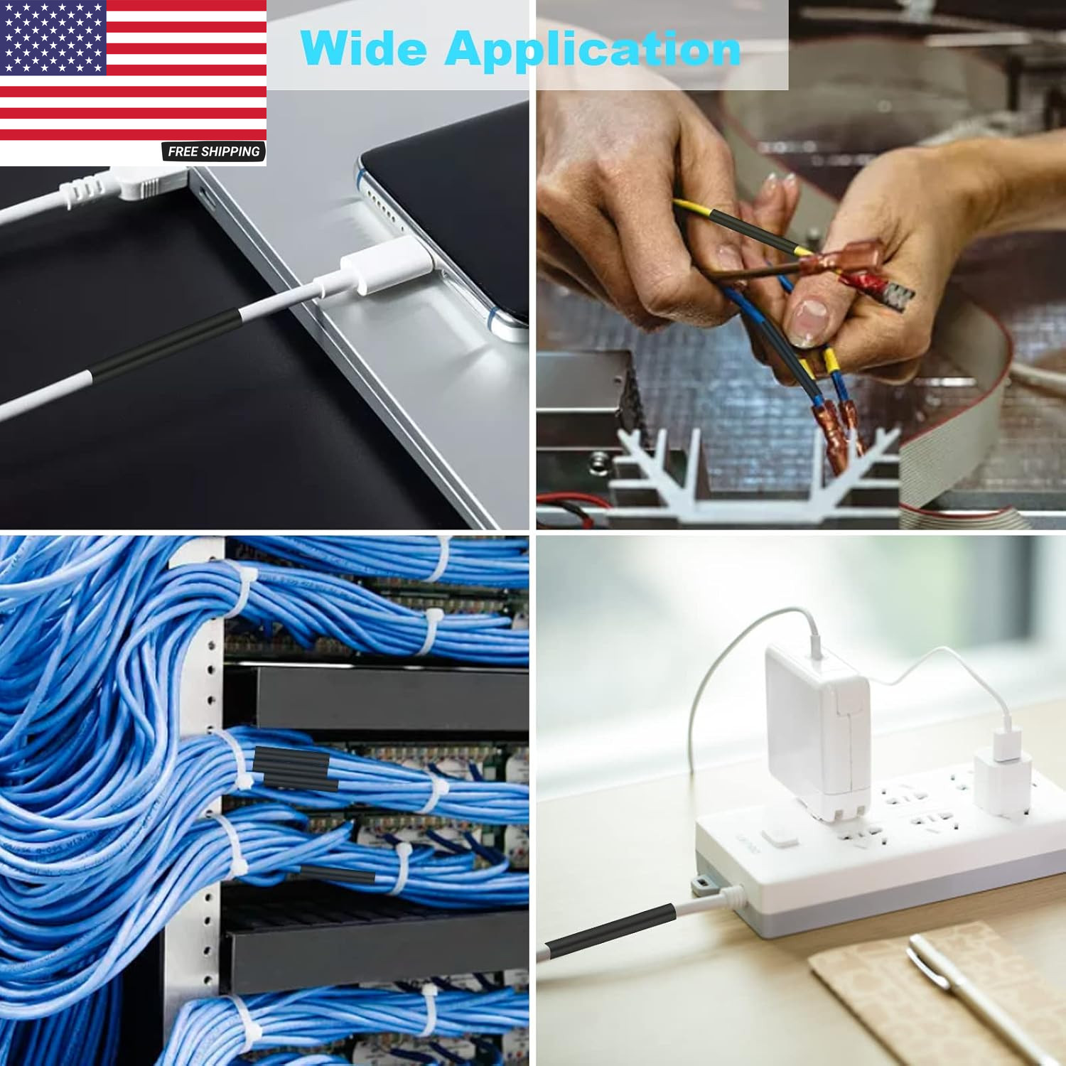 900Pcs Wire Heat Shrink Tubing Kit, Industrial Heat-Shrink Tubing for Wires, 2:1