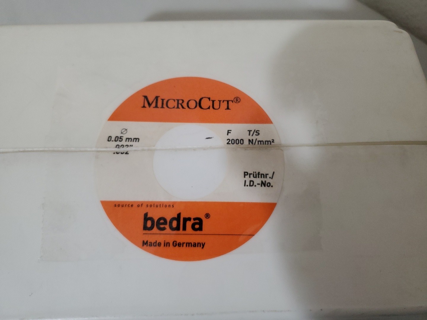 Bedra Microcut .002″ (0.05mm), 2000 N/mm² MicroCut EDM Wire