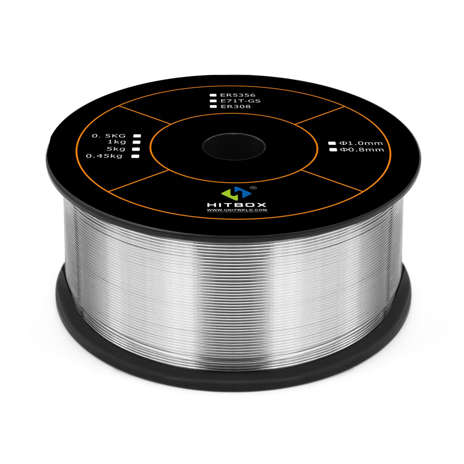Hitbox® Aluminum Solid MIG Welding Wire .035 – 1 lb/0.5KG ER5356 For Welder New