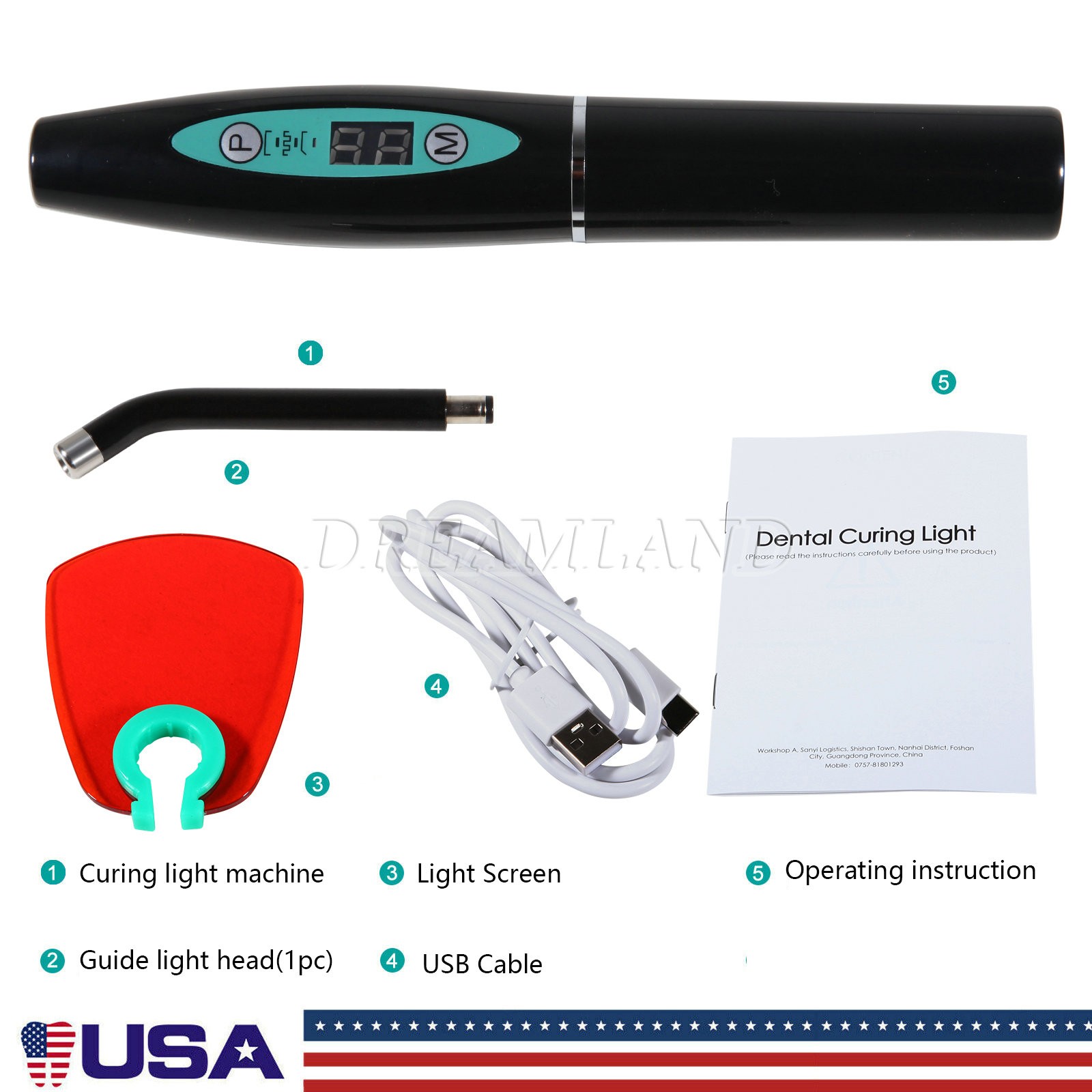Dental Lab Marathon Electric Micromotor Polishing + 35K rpm Motor Handpiece Kit