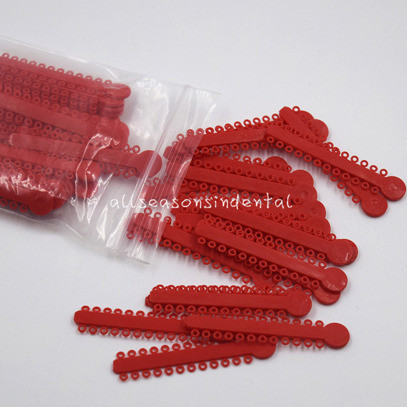 1008Pcs Dental Orthodontics Elastic Ligature Ties Transparent 45 Colors Option