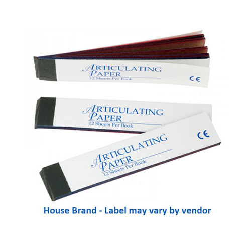 House Brand Dental Articulating Paper Red Blue Combo Pack of 144 Sheets
