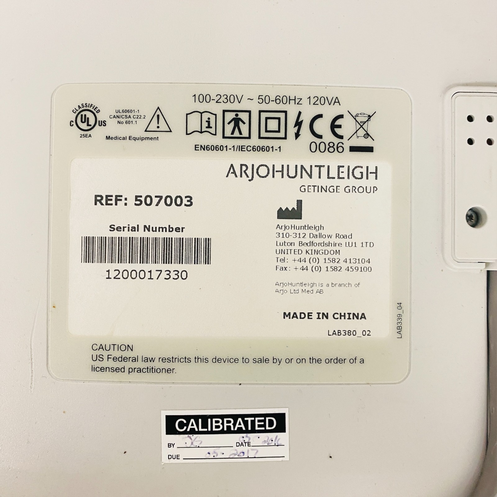 ArjoHuntleigh Flowtron Universal DVT Compression Pump REF 507003