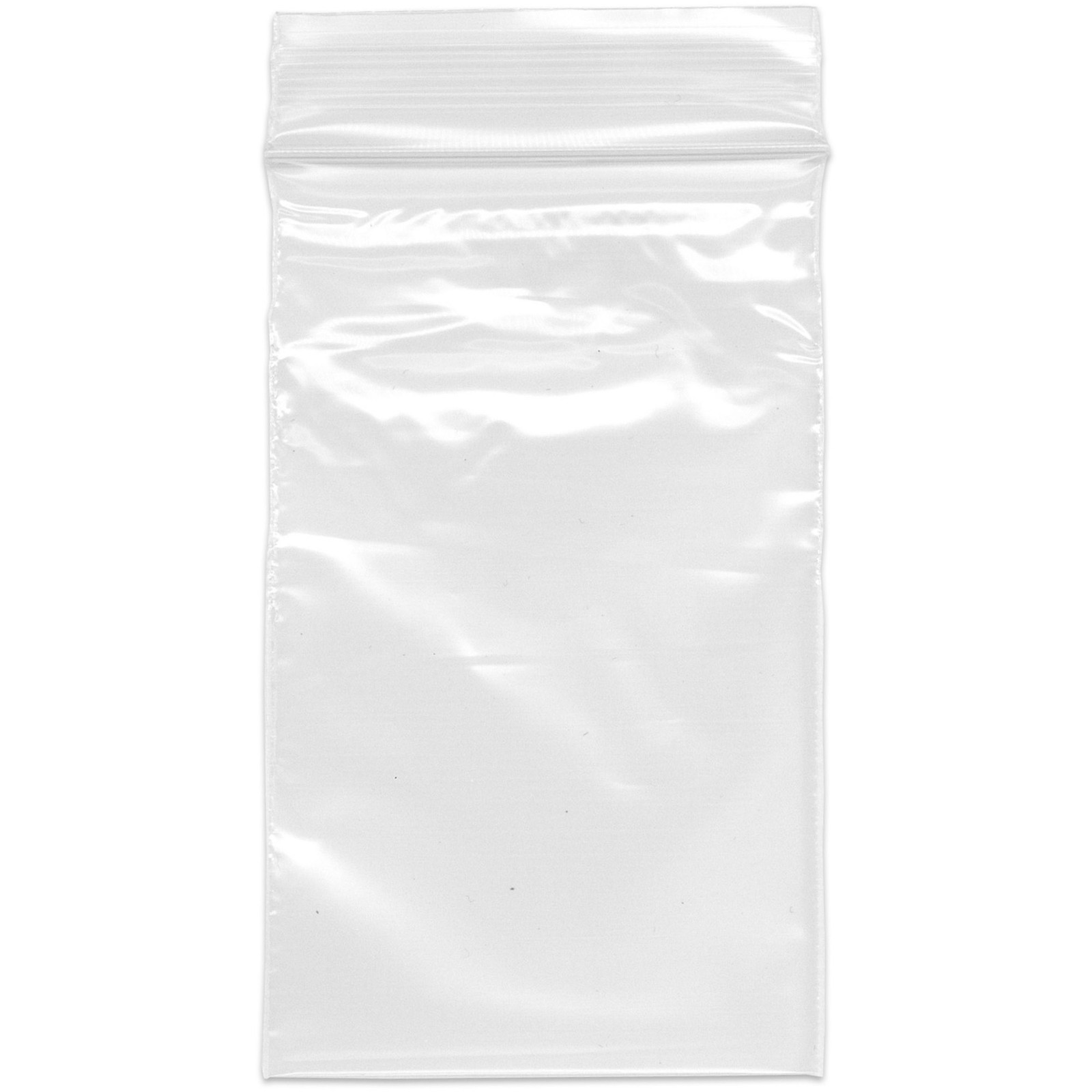 Plymor 2.5″ x 4″, 2 Mil Zipper Reclosable Plastic Bags