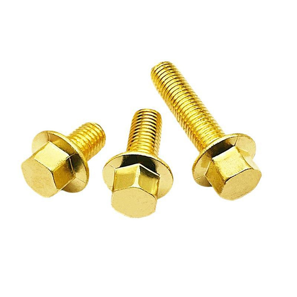 Brass Hexagon Flange Bolts Hex Flange Head Screws M8 M10 M12