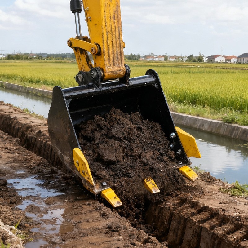 11-in-1 Mini Excavator Attachment Set: From Rakes to Buckets & Quick Coupler