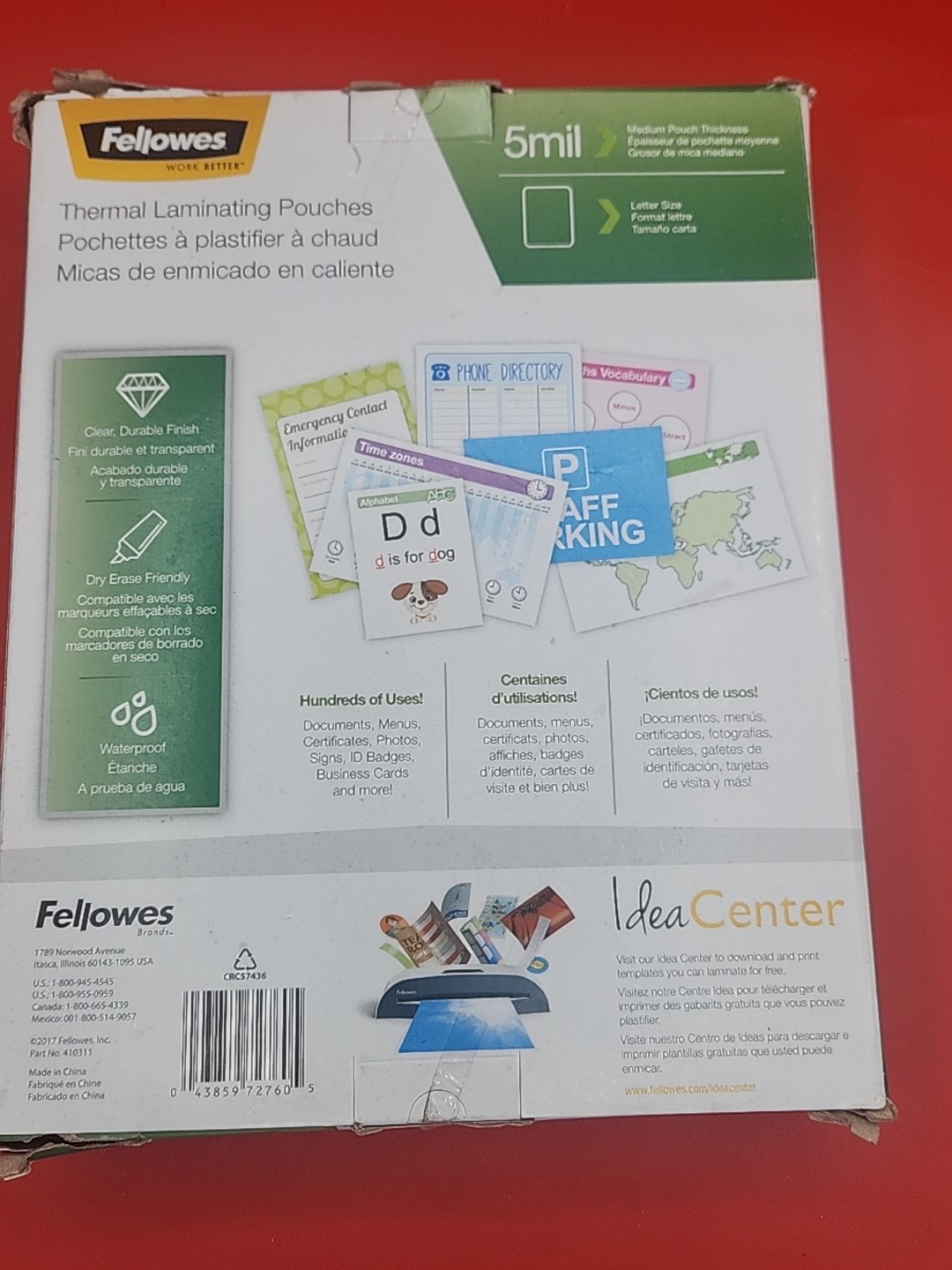 Fellowes Laminating Pouches Letter 5 mil, 200 Pack 8.50″ x 11″ Laminating Pouch
