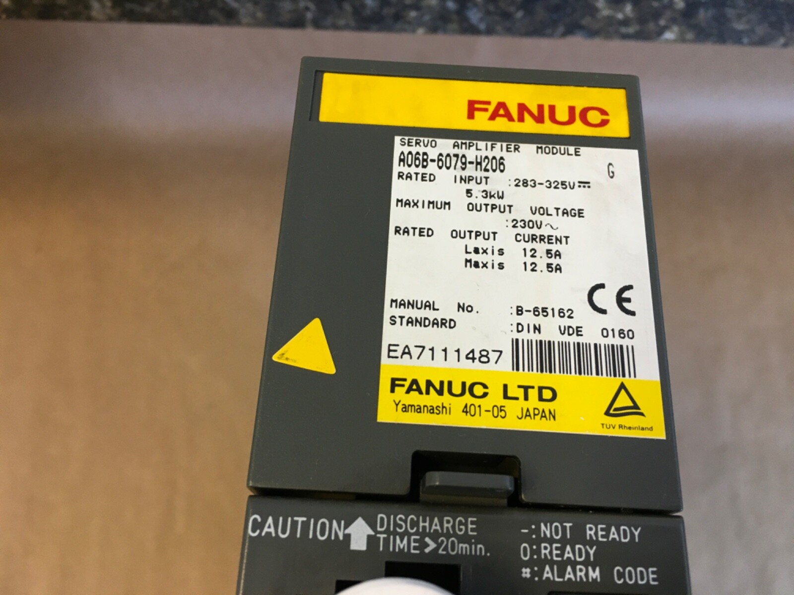 Fanuc A06B-6079-H206 Servo Amplifier 283-325v-dc 230v-ac 5.3kw 12.5amp (KB)