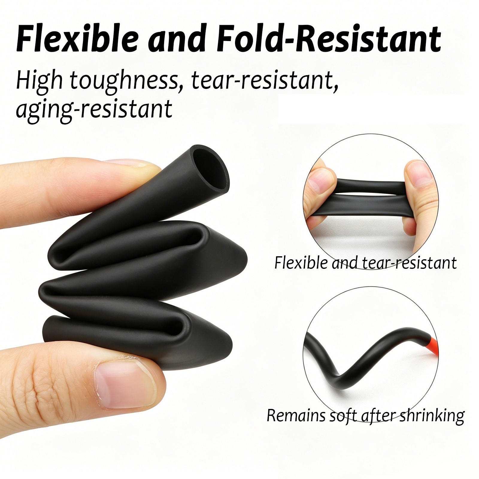 Silicone Heat Shrink Tube 1.7:1 Shrink Ratio Flexible Shrink Sleeve Ø 0.8 – 30mm