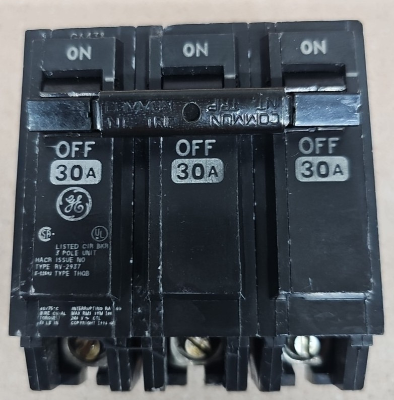 GE General Electric THQB32030 30 Amp 3 Pole 240V
