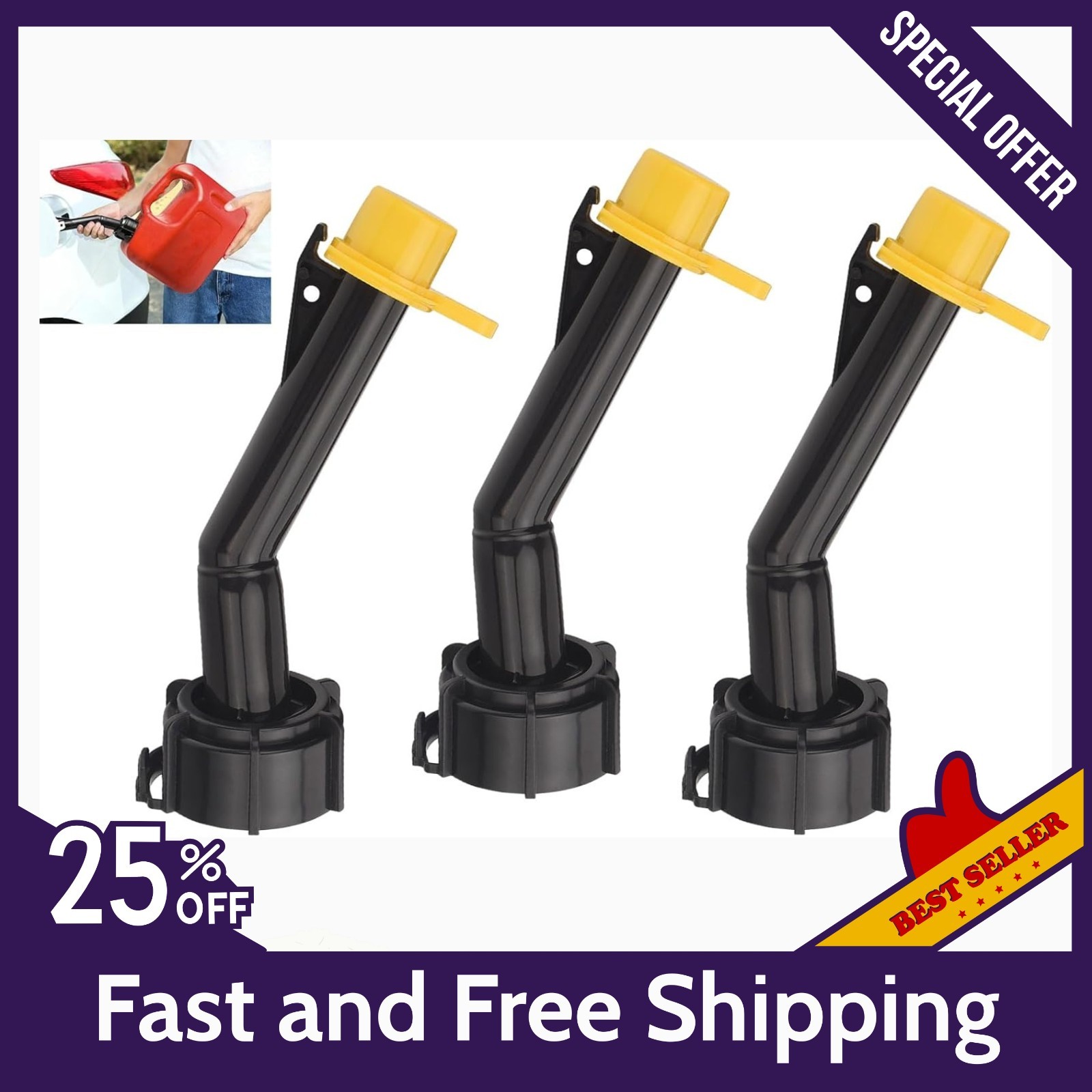 3 Pcs Fuel Gas Can Jug Spouts Nozzles & Rings & Caps for Blitz 900302 900092 …