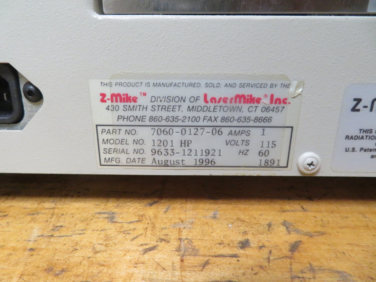 Lasermike Zmike 1201 HP 1200 Series Laser Scanning Micrometer 0.010 – 2.0″ QH24