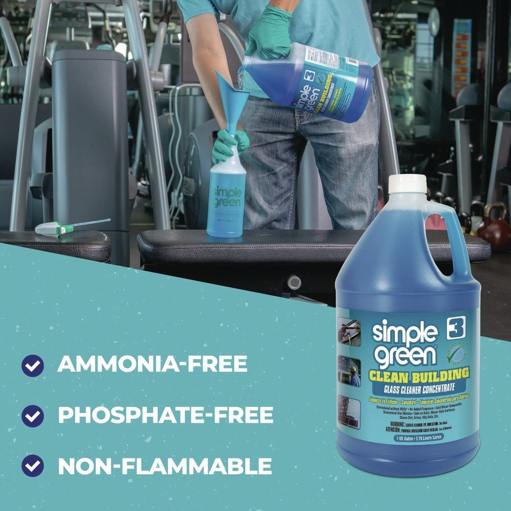 Simple Green 11301 1-gal. Glass Cleaner Concentrate – Unscented (2/CT) New