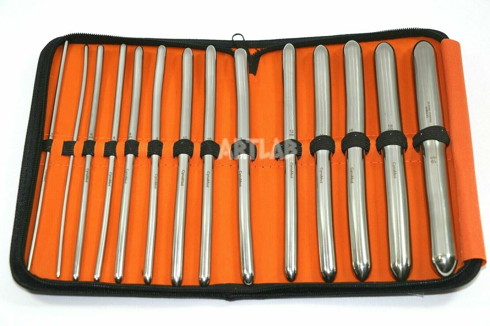 Premium set of 14 Hegar Dilator Set Uterine Urethral Diagnostic Surgical Sounds