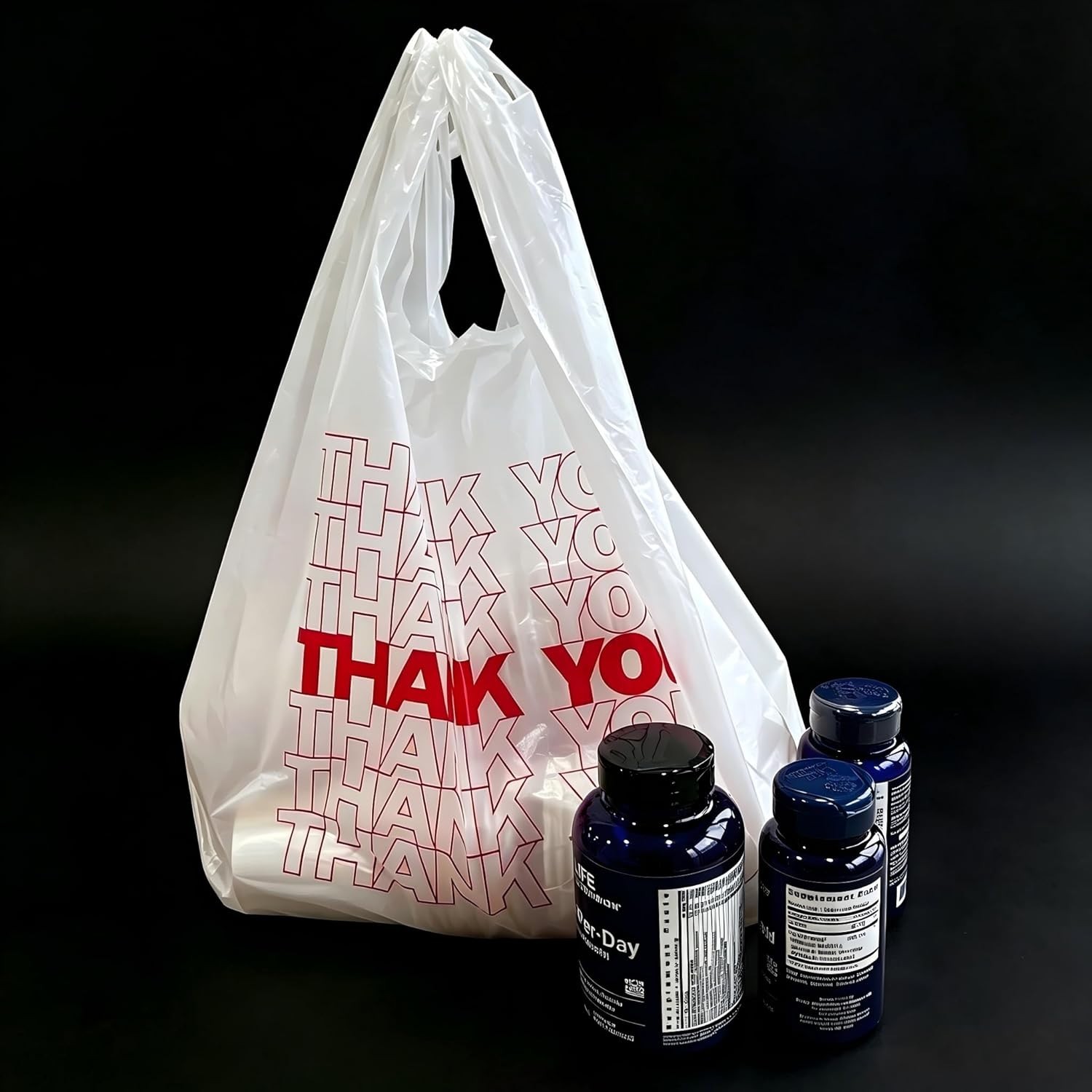 High-Quality 11.5″ x 6.25″ x 21″ Thank You Bags – 500 Count for Small Businesses