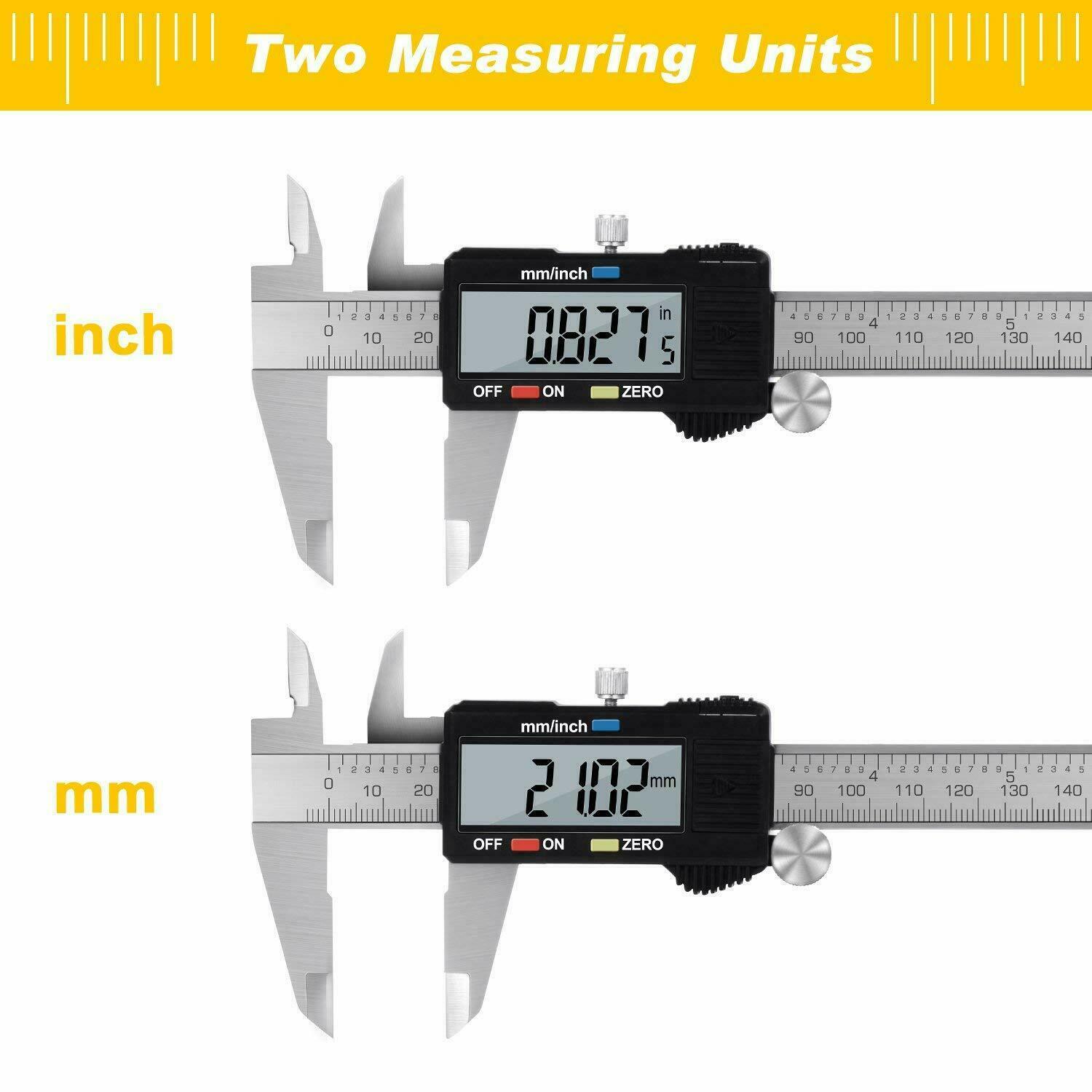Stainless Steel Digital Caliper Vernier Micrometer Electronic Ruler Gauge Meter