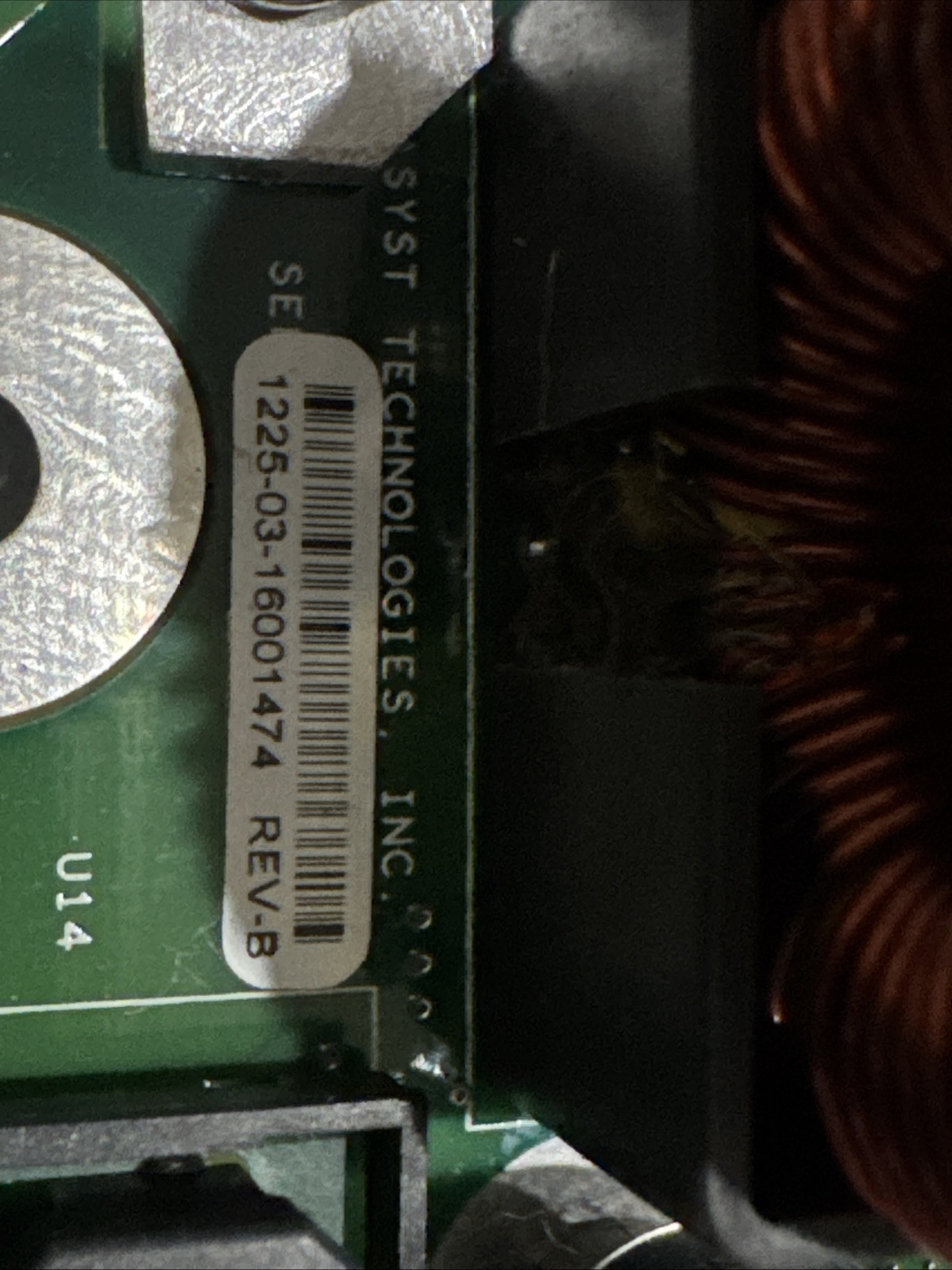 Asyst Technologies 3200-1225-03B, Asyst 1225-03-16001474, 4002-9144-01, PC board