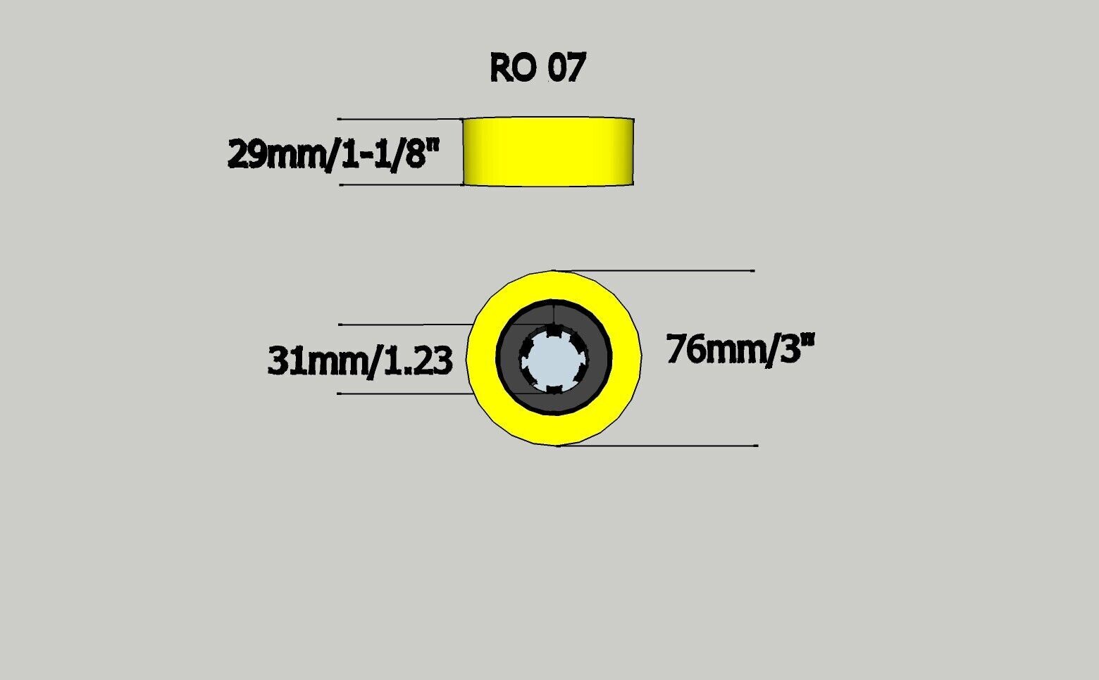 Rubber Wheel for Delta 36-865 Power Feeder Set of 3