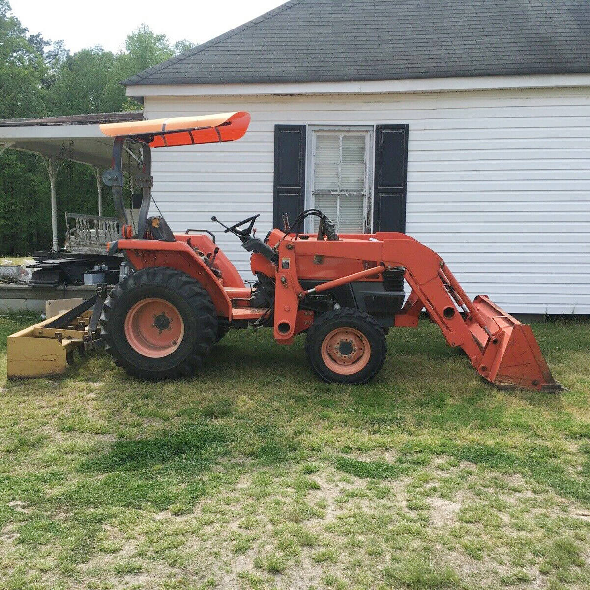 Orange Tractor Canopy For 52″ X 52″ Tractors & Mowers 2″ x 2″ or 2″ x 3″ ROPS