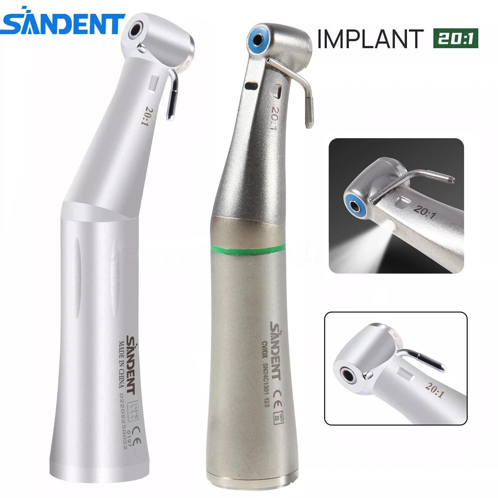 Dental Implant Handpiece 20:1 (LED) Contra Angle Fit NSK Implant Motor