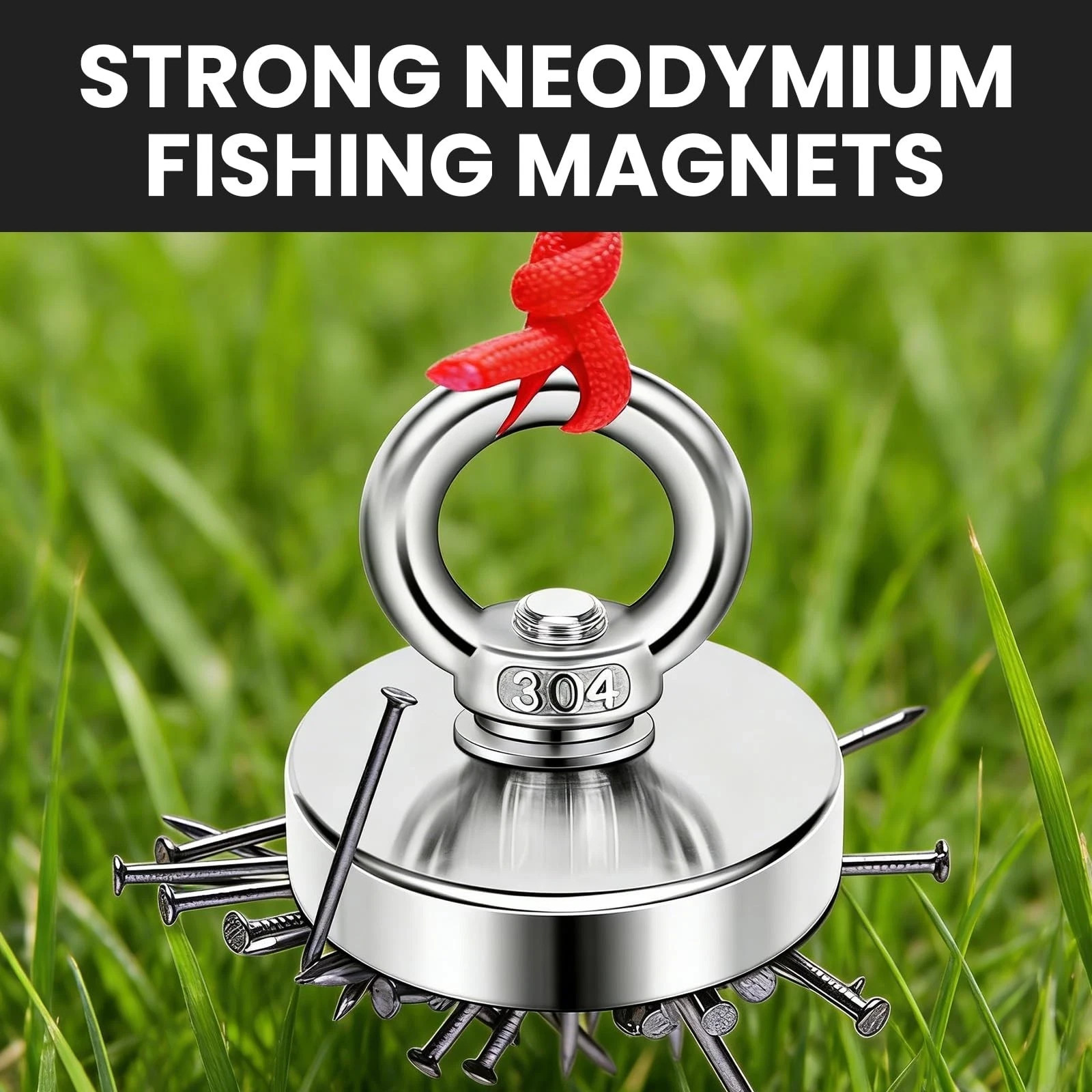 Super Strong Neodymium Fishing Magnets 300 LBS(127 KG) Pulling Force Rare Earth