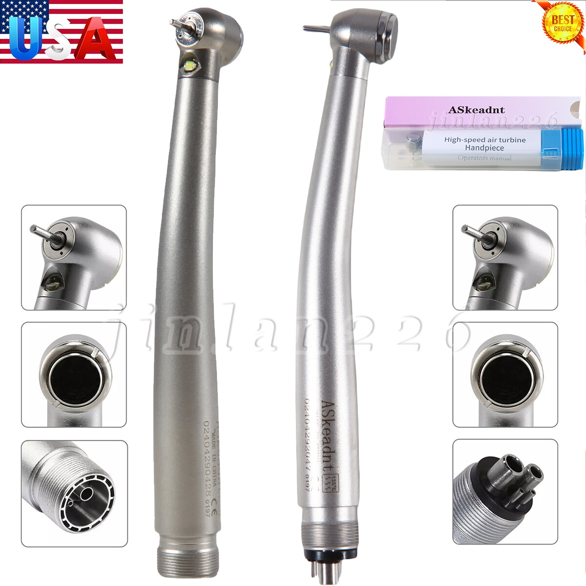 Turbina LED 2/4 orificios con pieza mano de alta velocidad dental NSK Style