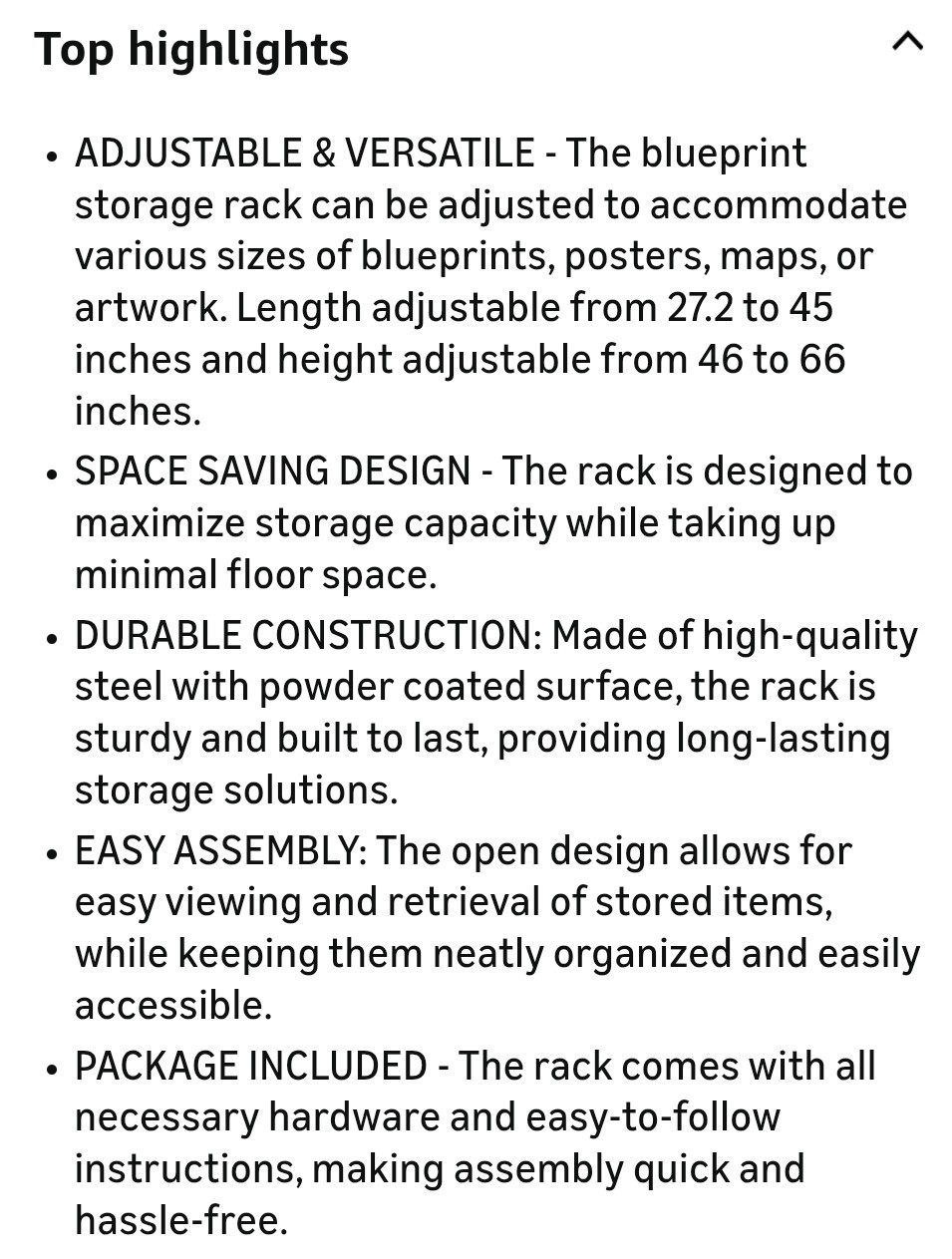 Kojem blueprint rack art holder 12 pivot bracket adjustable storage LYOM122-2-Z1