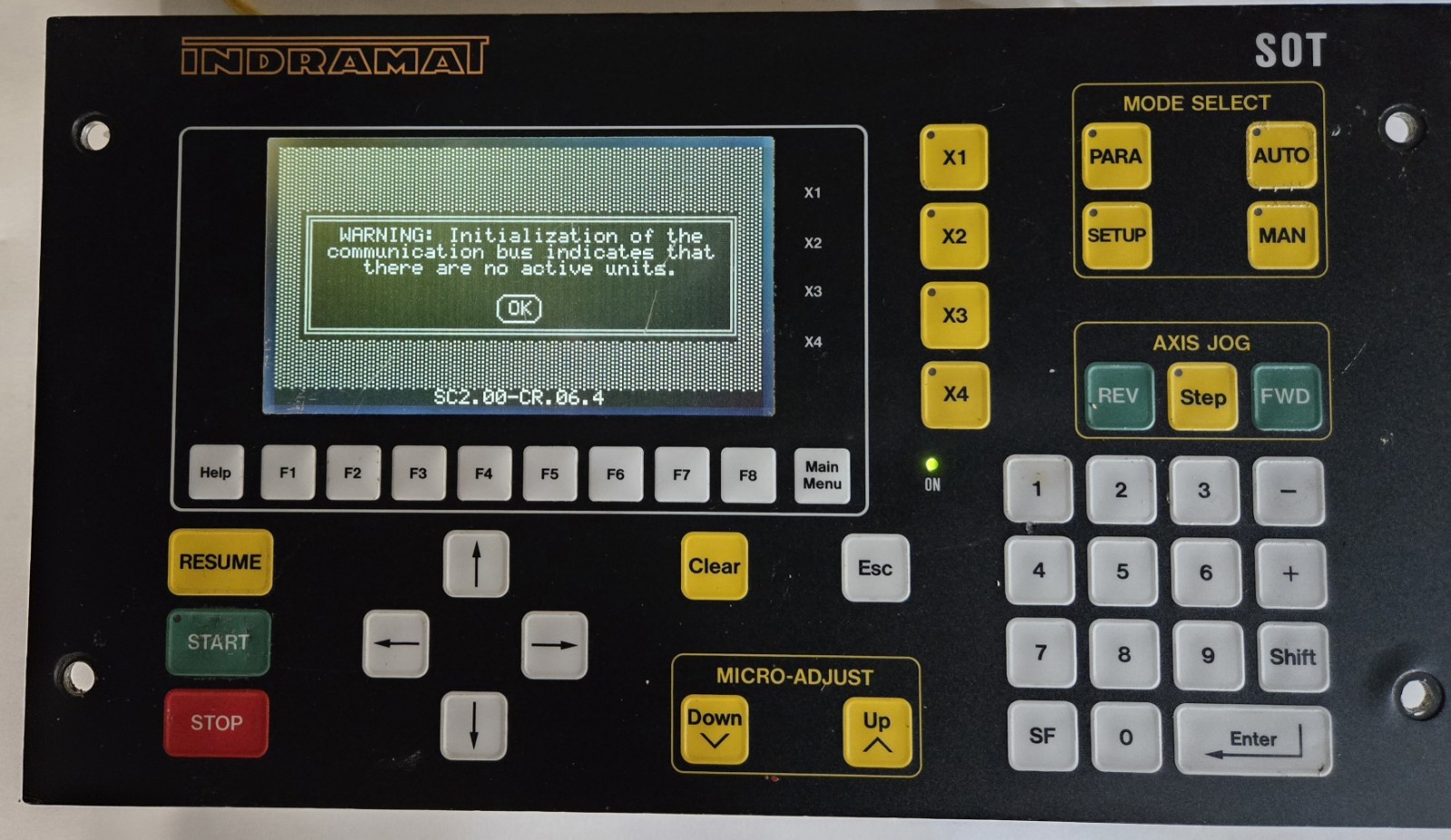 Indramat SOT 02 E2R-CR Remote Mount Operator Control Panel