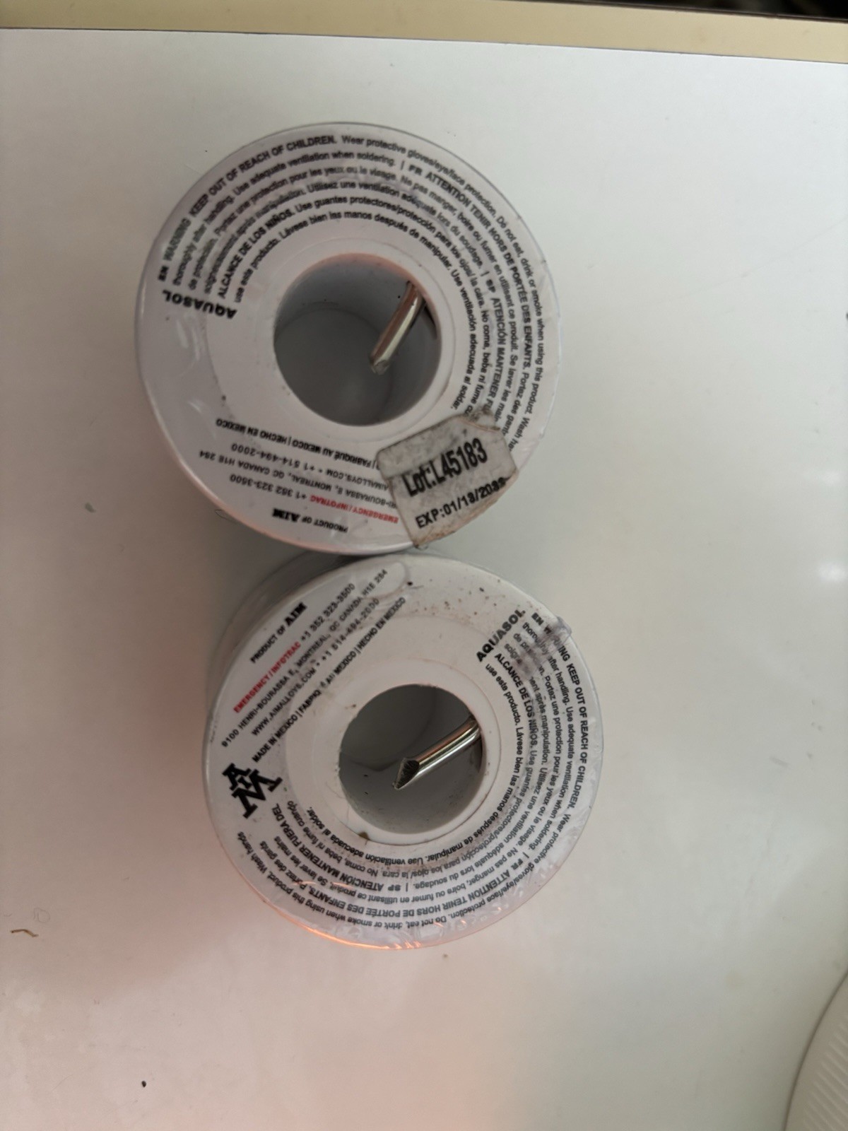 AIM Aquasol Lead Free Plumbing Solder 3mm (0.125 Inch) 227g (0.5lb)