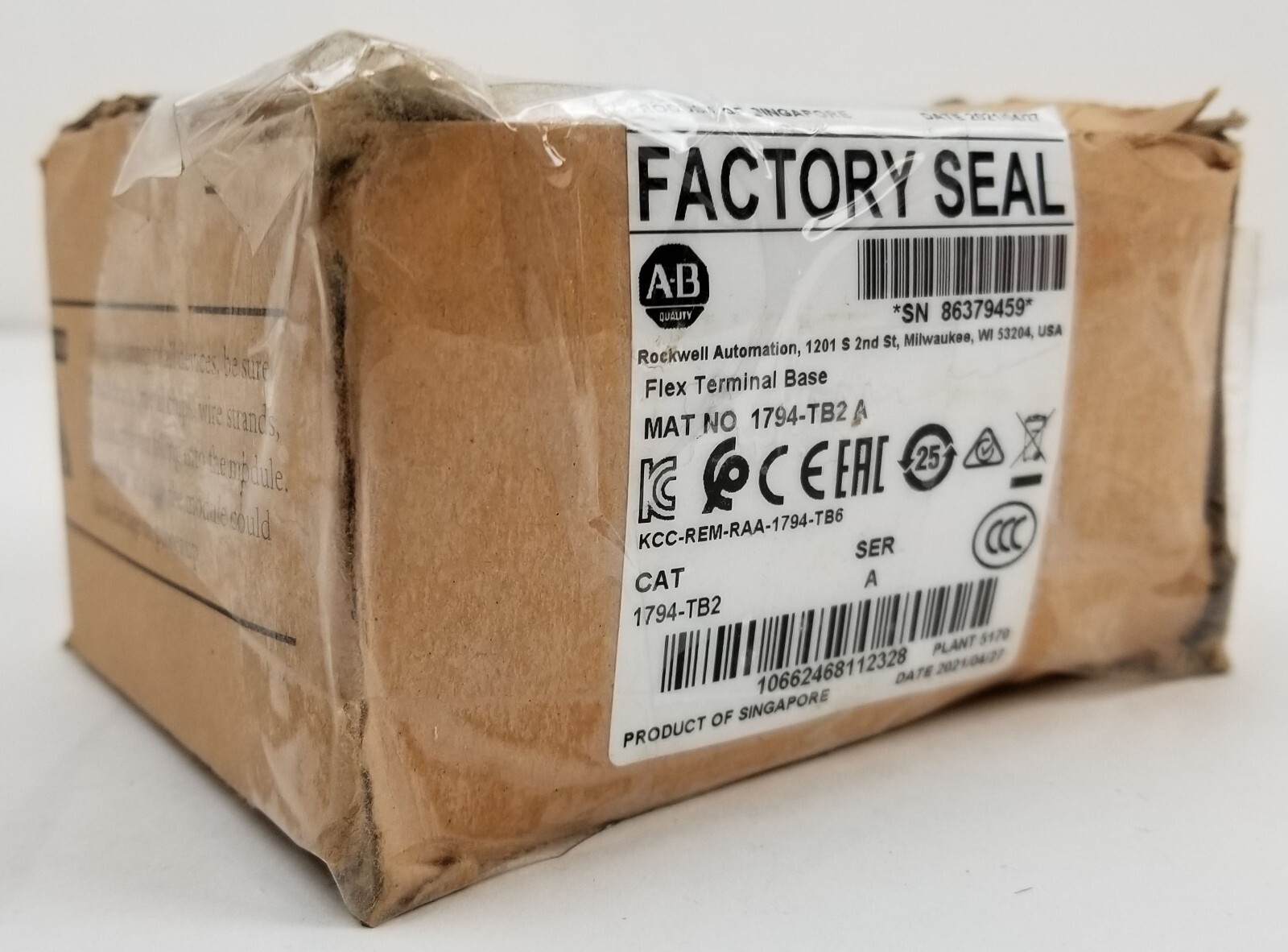 Allen-Bradley 1794-TB2 Rockwell Automation Flex I/O Terminal Base Unit NEW