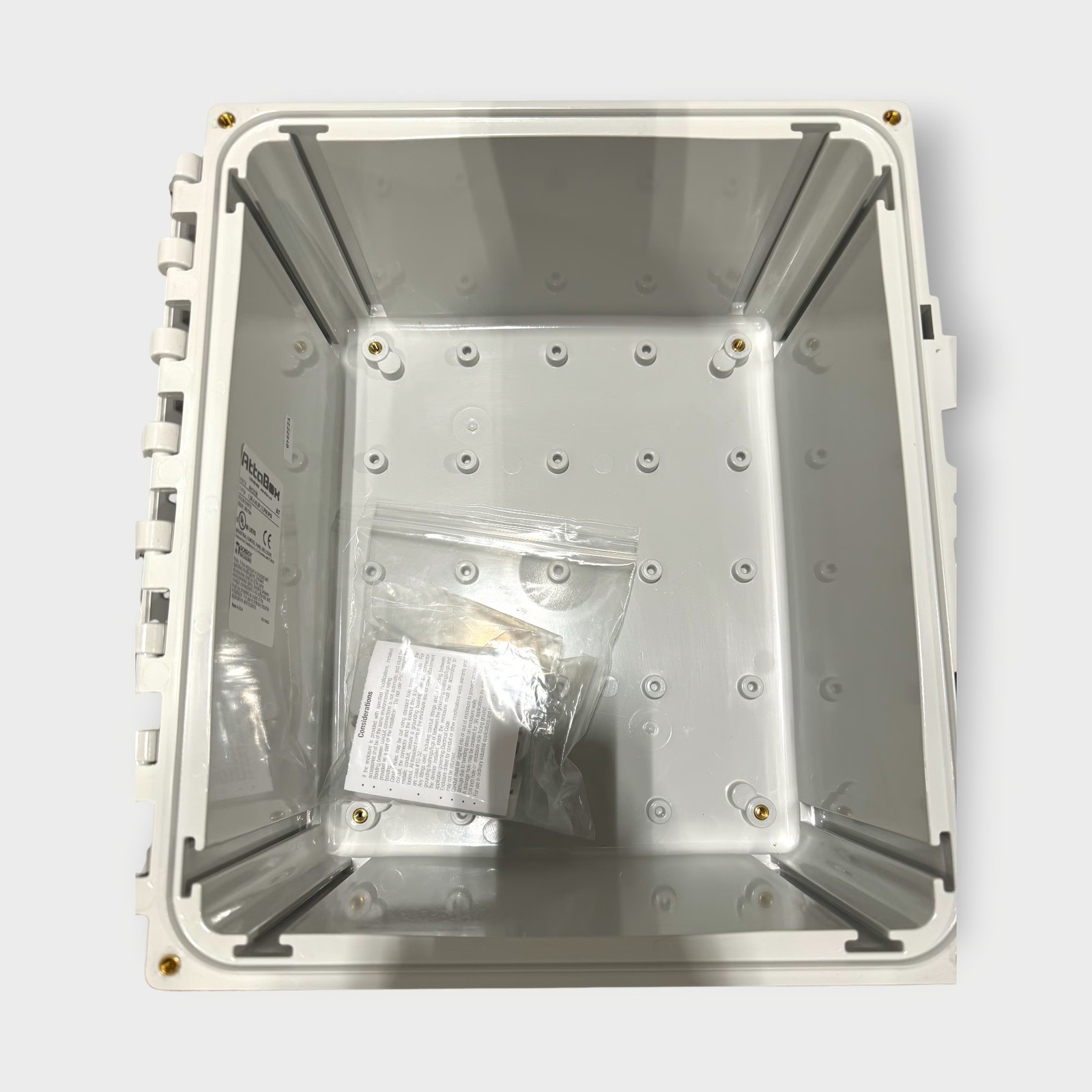 AttaBox Robroy AH12106 Hinged Polycarbonate Watertight Enclosure 12″x10″x6″ *NEW