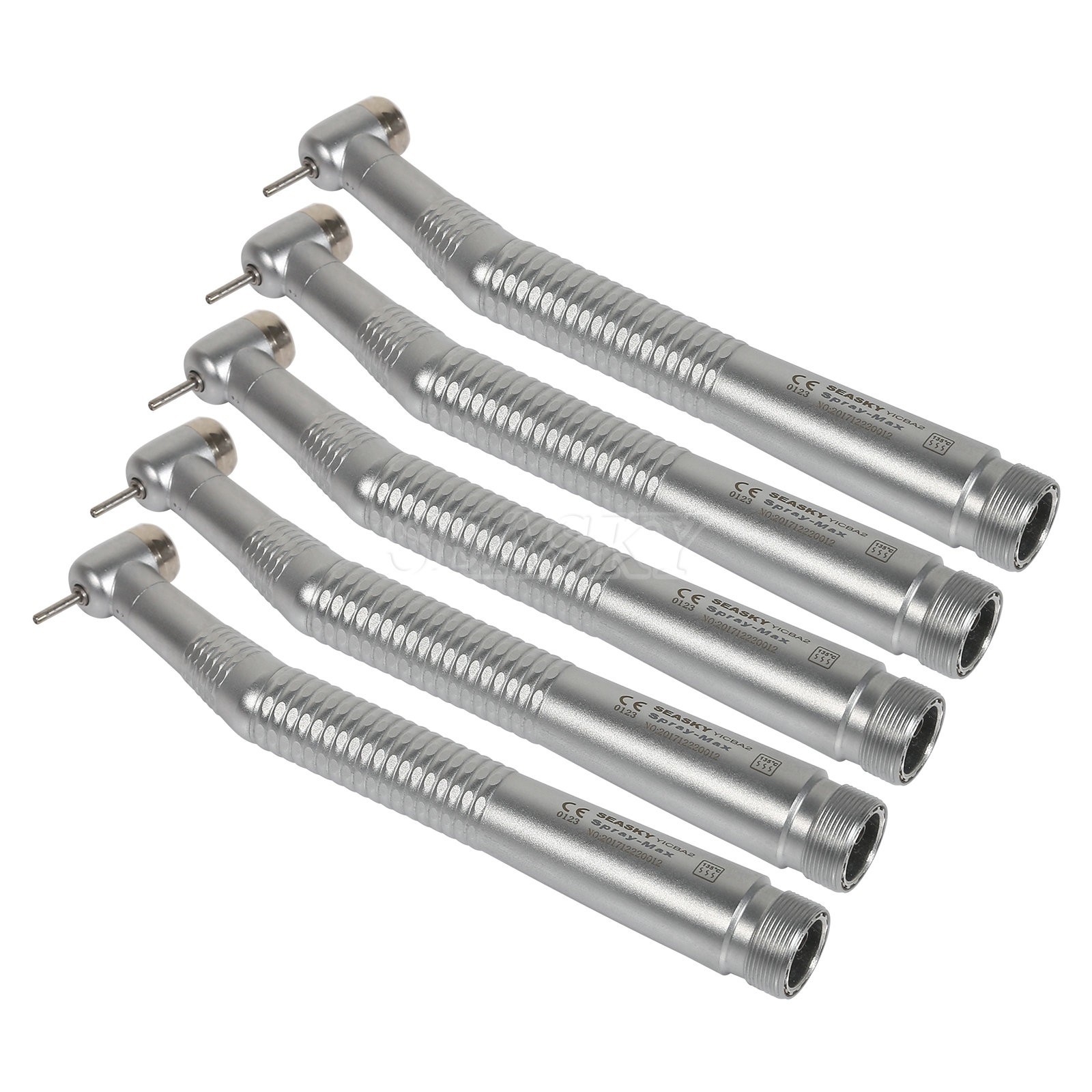 5x NSK Style Dental High Speed Handpiece Push Button head 2 Holes SEASKY Y1BA2