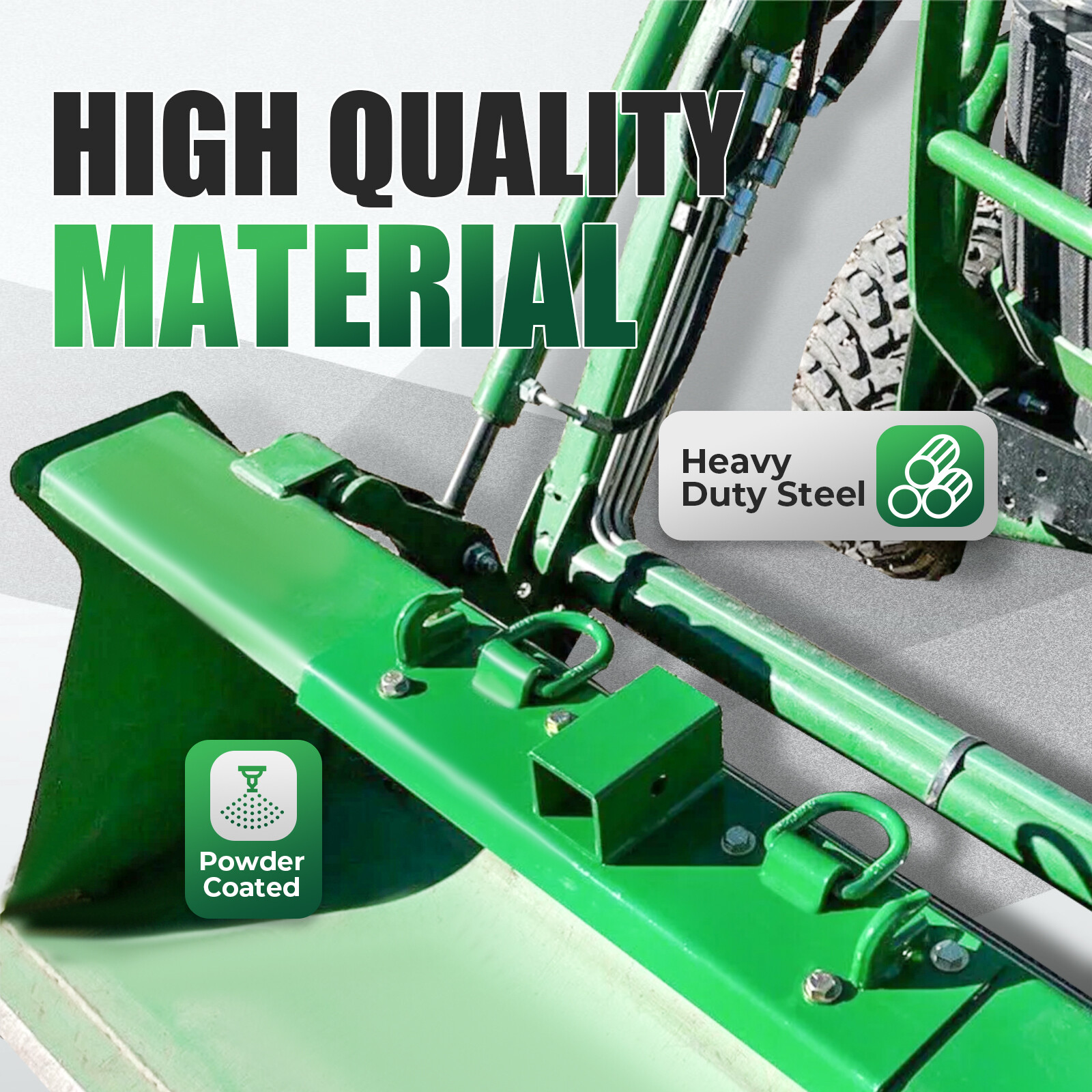 Bolt on Grab Hooks & D Rings & 2″ Receiver For John Deere 1025R Compact Tractor