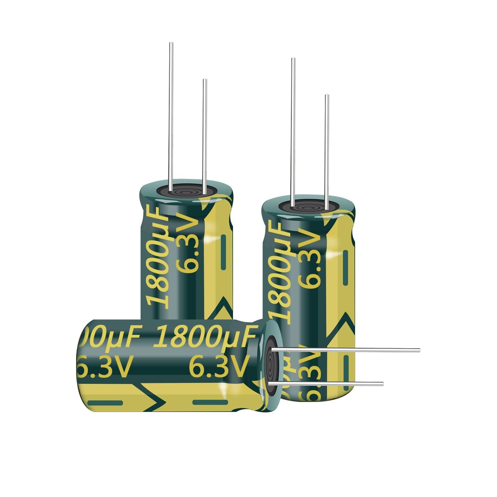 20PCS 6.3V 1800UF Capacitor 8x16mm(0.31×0.63in) High Frequency Aluminum Elect…