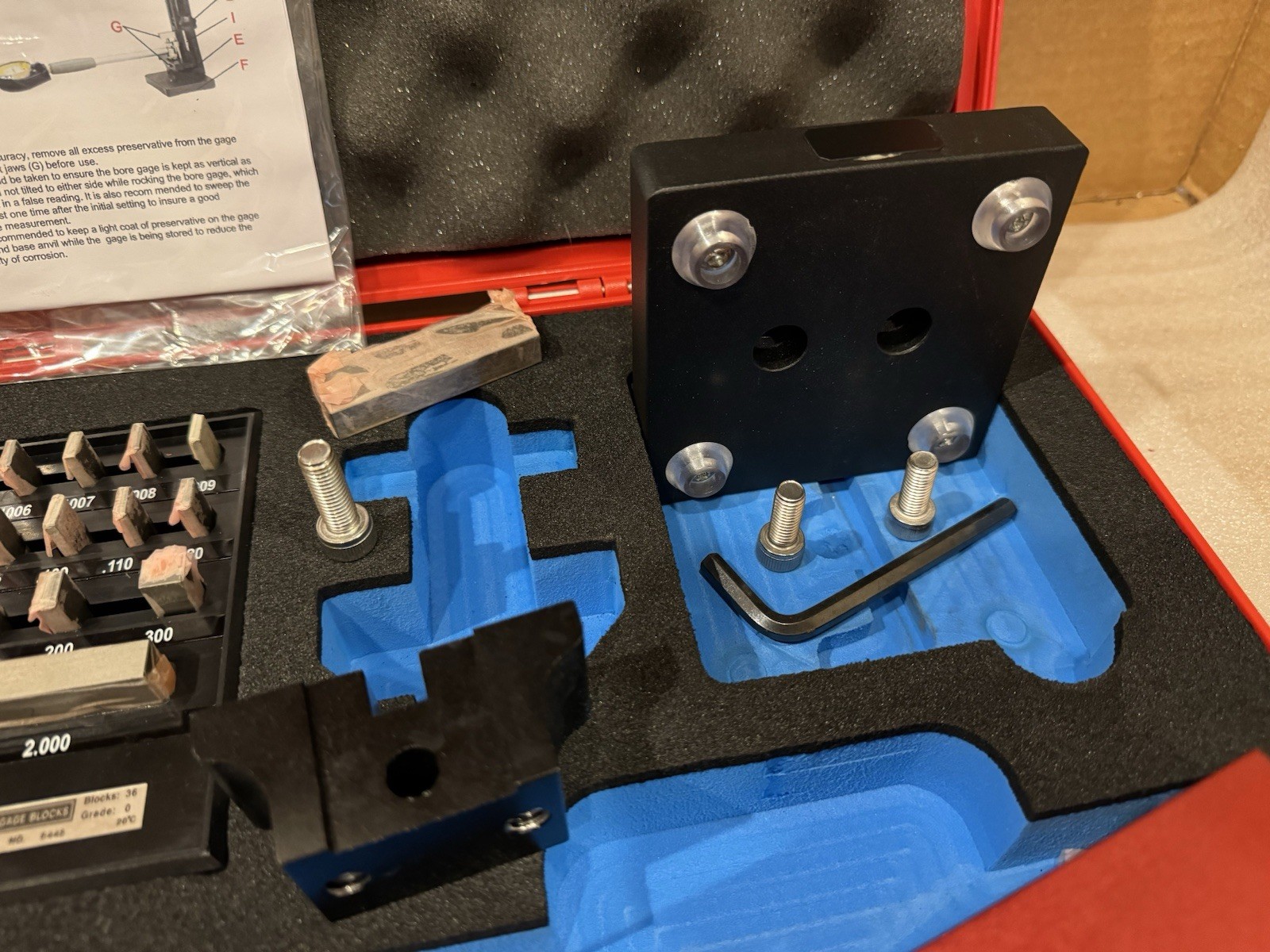 SPI 0.05 to 6″ Grade 0 Master Bore Gage Setting Calibration Block Kit