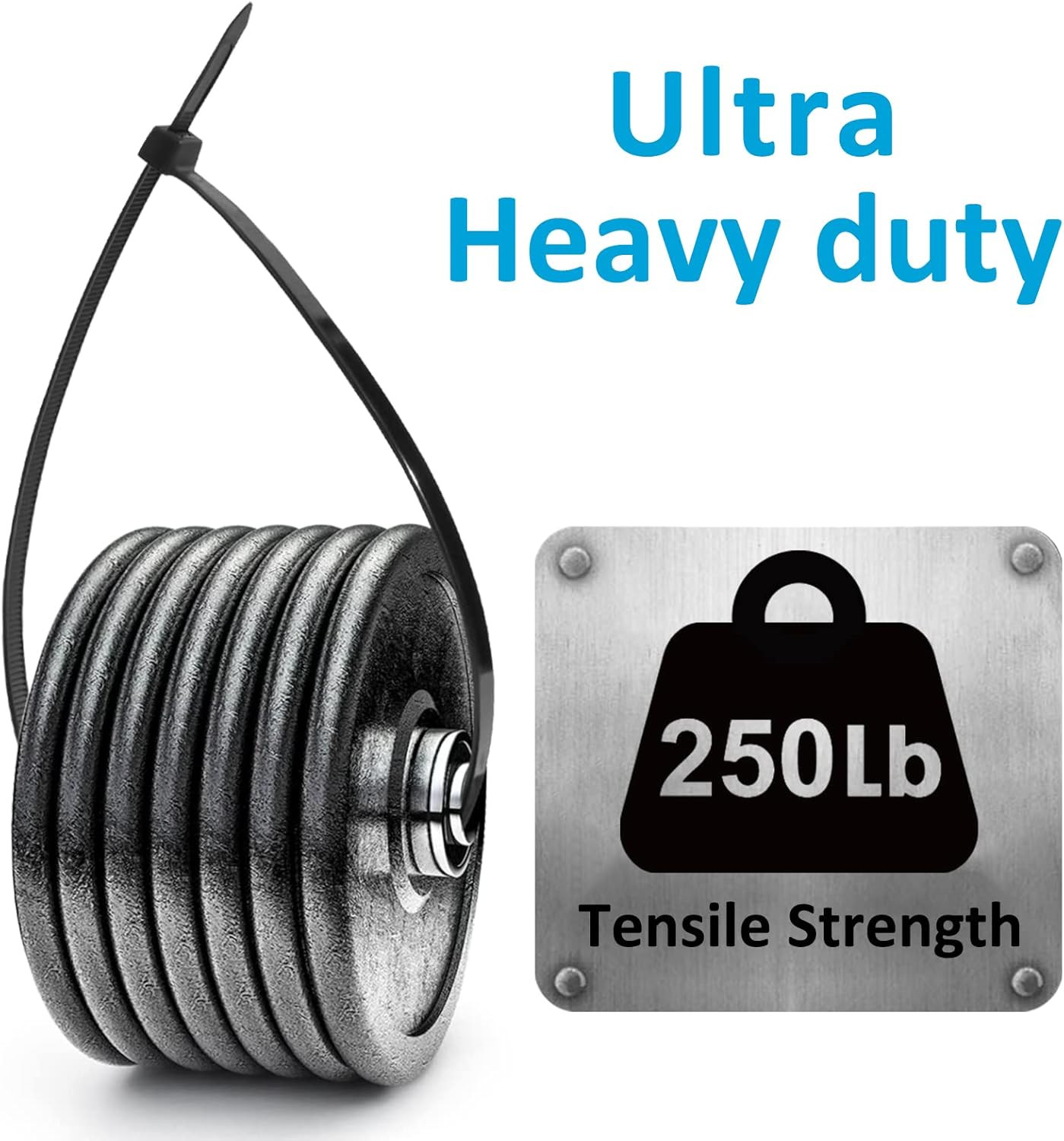 Large Zip Ties 36 Inch (50 Pack), Long Zip Ties Heavy Duty with 250 Lb Tensile S