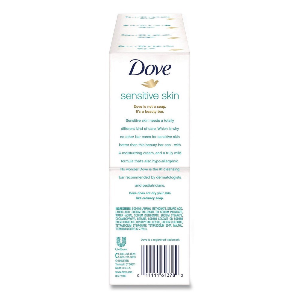 Dove CB613789 4.5 oz. Sensitive Skin Bath Bar – Unscented (72/CT) New