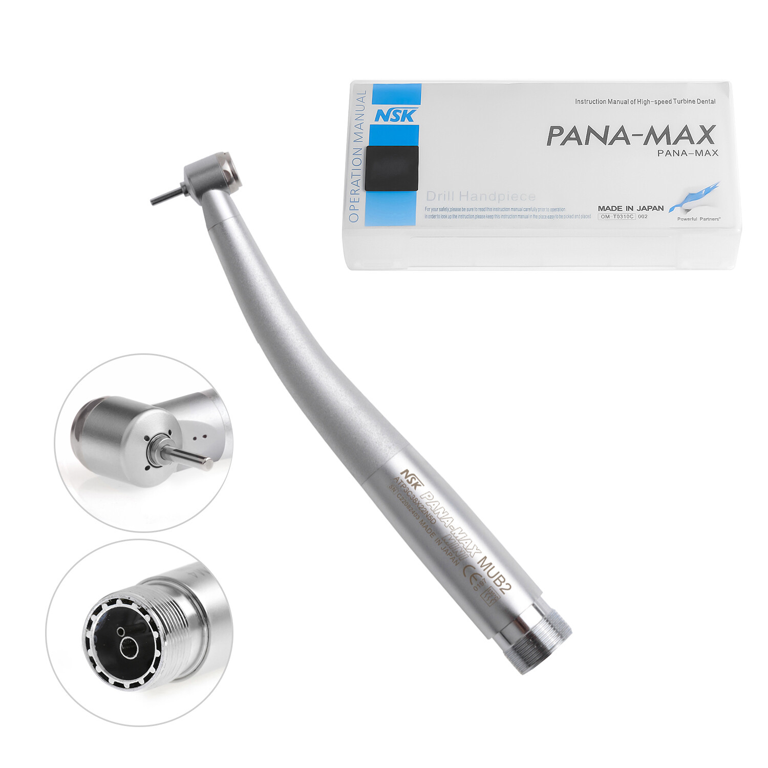 NSK Type Dental PANA-MAX MINI Head High Speed Children Handpiece Push Button CE